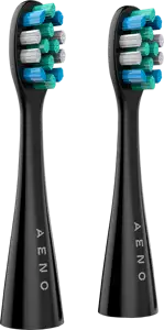 AENO Replacement toothbrush heads, Black, Dupont bristles, 2pcs in set (for ADB0002S/ADB0001S)
