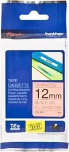 Brother P-Touch TZe-B31 Laminated Labeling Tape - 12 mm x 5 mm - Black on Signal Orange