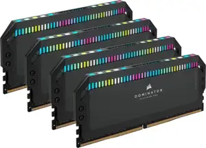 CORSAIR DRAM Memory Kit DOMINATOR PLATINUM RGB - 64GB (4 x 16 GB Kit) - DDR5 6200 MHz C32
