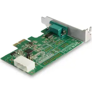 StarTech.com 1-port PCI Express RS232 Serial Adapter Card, PCIe RS232 Serial Host Controller Card, PCIe to Serial DB9 COM Port, 16950 UART, Low Profile Expansion Card, Windows/macOS/Linux - Full/Low-P