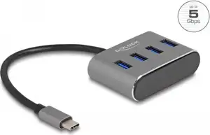HUB 4Port DeLOCK 4xUSB3.2 Grey