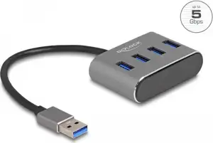 HUB 4Port DeLOCK 4xUSB3.2 Grey