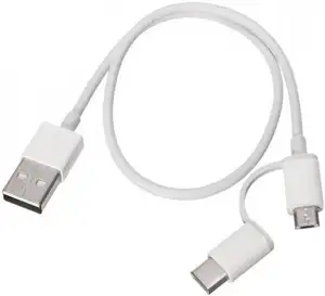 Mi 2-in-1 USB Cable Micro USB to Type C 30cm white