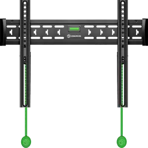 ONKRON Fixed TV Wall Mount for 43 to 85-inch Flat Panel TVs Digital Panels 68,2 kg, Black