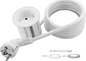 Utičnica Commel ugradbena 2m 3680W/16A 235-111 bijela/siva