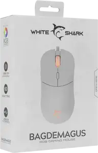 WHITE SHARK RGB gaming miš GM-5010 BAGDEMAGUS bijeli 7200dpi