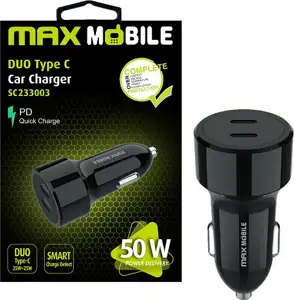 MAXMOBILE AUTO ADAPTER PD QC 3.0 DUO TYPE C SC-233003,50W QUICK CHARGE crni