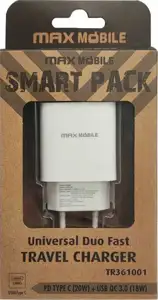 SMART PACK KUĆNI ADAPTER TR-361001 3.1A PD Type C 20W+USB 18W