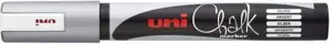 Marker Uni pwe-5m kreda srebrni