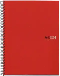 Kolegij blok Miquelrius A5 70g 150L spiralni crte basic crveni PP 2834