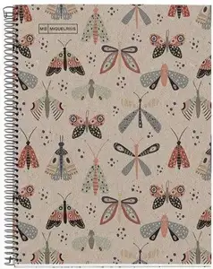 Kolegij blok Miquelrius A5 80g 80L spiralni crte motiv ecobutterfly 6111