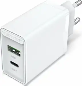 Vention 2-Port USB (A C) Wall Charger (18W 20W) EU-Plug, White