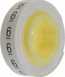 Wire Marking Tape 5,46 mm x 2,49 m w/number 6 - ScotchCode