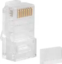 Modularni utikač RJ45 (8P8C) Cat.5e, neoklopljeni, s kab. uvodnicom i pregibnicom (siva)