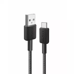 Anker 322 pleteni kabel USB-A na USB-C, 1.8m, crni, A81H6G11