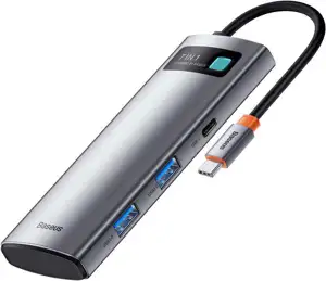 Baseus Hub 7w1 USB-C na 2x USB 3.0 + HDMI + 2x USB-C +microSD/SD