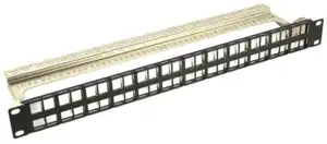 NaviaTec 1U 48 portni prazni patch panel, crni