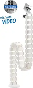 Transmedia Flexible Cable Management with clamp, White