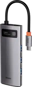 Baseus 5w1 Hub USB-C na 3x USB 3.0 + HDMI + USB-C PD