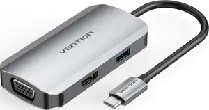 Vention USB-C to HDMI VGA USB 3.0 PD Docking Station 0,15m