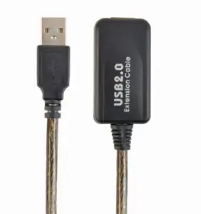 Gembird Active USB 2.0 extension cable, 10 m, black