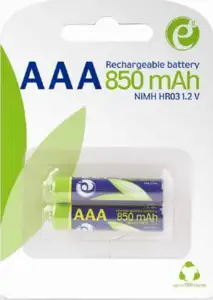 Gembird Rechargeable AAA instant batteries (ready-to-use), 850mAh, 2pcs blister pack