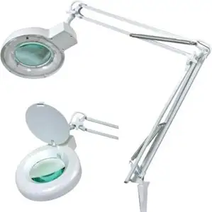 STOLNA LAMPA S LUPOM 5X, rubna montaža,bijela, VTLAMP2WN