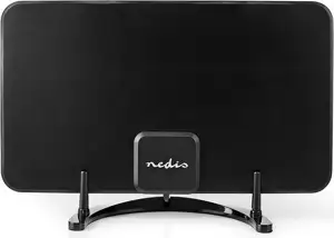 Antena NEDIS ANIR2501BK700, FM, DAB+, DVB-T/T2, 0-25km, aktivna, filter LTE700, 26 dB, crna