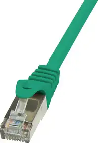 S/FTP prespojni kabel Cat.6a LSZH Cu AWG26, zeleni, 3,0 m