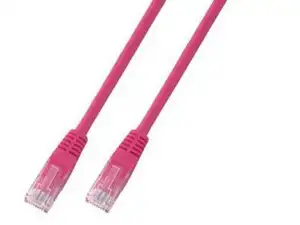 U/UTP prespojni kabel Cat.5e PVC CCA AWG24, ružičasti, 1,0 m