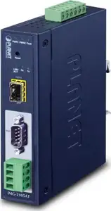 Planet Industrial 1-port RS232 422 485 Modbus Gateway with 1-Port 100BASE-FX SFP