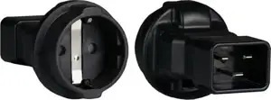 Adapter IEC C20 M -> Schuko Ž, crni