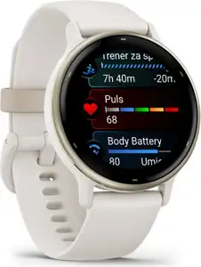 Pametni sat GARMIN Vivoactive 5 Ivory Cream Gold remen, 010-02862-11