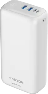 CANYON PB - 301, Power bank 30000mAh Li-poly battery, Input Micro: DC5V/2A, 9V/2A Input Type c PD : DC5V/3A, 9V/2A, Output Type C PD:5V/3A,9V/2.2A,12V/1.5AOutput USB A1+USBA 2 : 5V3A,5V/4.5A,4.5V/5A,