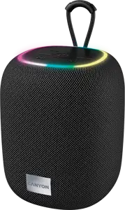 CANYON BSP-8, Bluetooth Speaker, BT V5.2, BLUETRUM AB5362B, TF card support, Type-C USB port, 1800mAh polymer battery, Max Power 10W, Black, cable length 0.50m, 110*110*135mm, 0.57kg
