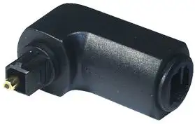 Transmedia Toslink plug to Toslink jack angled adapter