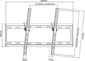 SBOX zidni nosač za TV PLB-3446T-2 NAGIBNI