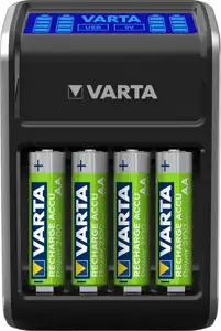 VARTA LCD Plug Charger + inkl. 4x Akku Mignon AA (2100 mAh) Universal LadegerĂ¤t