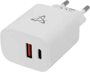 SBOX USB-A/USB-C brzi zidni punjač HC-693 2 utora - 20W QC bijeli