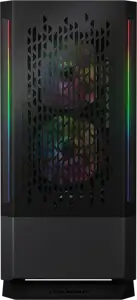 COUGAR | MX430 Air RGB Black | PC Case | Mid Tower / Air Vents Front Panel with ARGB strips / 3 x ARGB Fans / 4mm TG Left Panel
