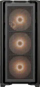 COUGAR | MX600 Black | PC Case | Mid Tower / Mesh Front Panel / 3 x 140mm + 1 x 120mm Fans / Transparent Left Panel