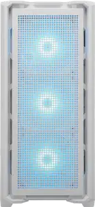 COUGAR | MX600 White | PC Case | Mid Tower / Mesh Front Panel / 3 x 140mm + 1 x 120mm Fans / Transparent Left Panel