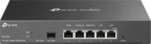 TP-Link ER7206 Omada Gigabit Multi-WAN VPN Router, 1× G SFP WAN Port, 1× G RJ45 WAN Port, 2× G WAN/LAN RJ45 Ports, 2× G RJ45 LAN port, 100 IPsec VPN Tunnels, 50 PPTP/L2TP VPN Tunnels, 50 OpenVPN Tunne