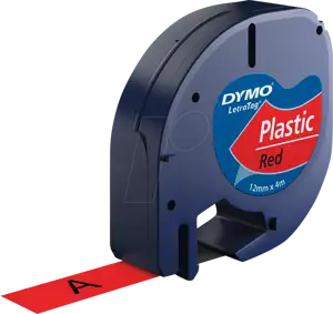 DYMO LetraTag-Band, plastična 12 mm x 4 m crna->rot