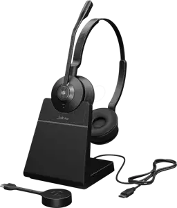 Jabra Engage 55 MS drahtloses Stereo On Ear Headset USB-C mit Ladestation