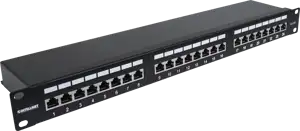 INTELLINET 24-Port Cat6a Patch Panel FTP 1U black