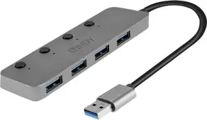 USB Hub Lindy USB 3.0 4-port with ON/OFF