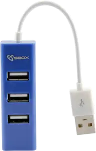 SBOX USB 2.0 hub H-204 4 utora plavi