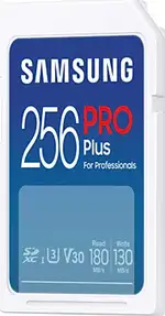 SDXC Card Samsung PRO Plus, 256GB, U3, V30, UHS-I, 180MB/s