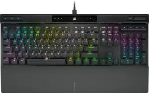 Corsair K70 RGB PRO Mechanical Gaming Keyboard, Backlit RGB LED, CHERRY MX Red, Black, Black PBT Keycaps, EAN:0840006645856